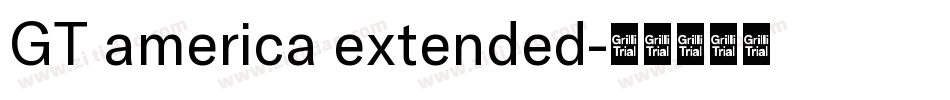 GT america extended字体转换